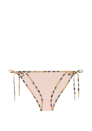 Burberry Check trim bikini briefs - Pink
