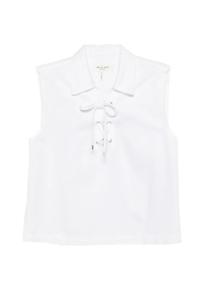 rag & bone Fiona lace-up top - White