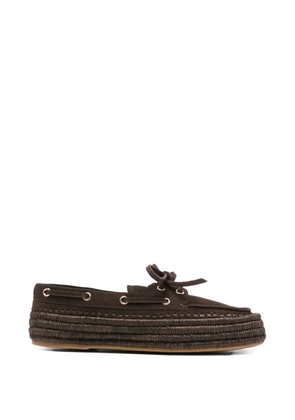 Paloma Barceló tie detail boat shoes - Brown