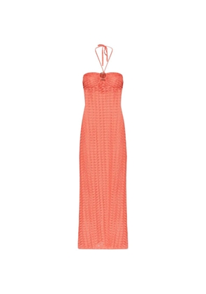 Melissa Odabash Harriet halterneck maxi dress - Orange