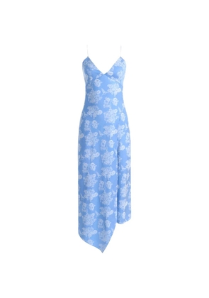 alice + olivia Julietta floral-print asymmetric dress - Blue