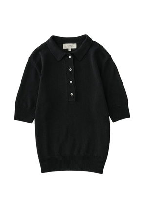 Studio Nicholson Tolsa collar knit polo top - Black