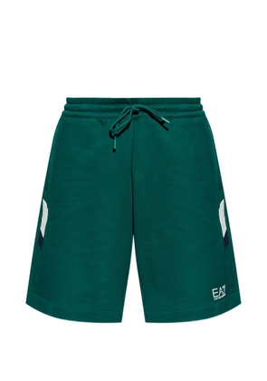 Ea7 Emporio Armani logo-print track shorts - Green