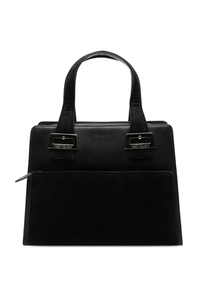 Saint Laurent Pre-Owned 2000-2012 Leather and Tribute Suede Top Handle Bag handbag - Black