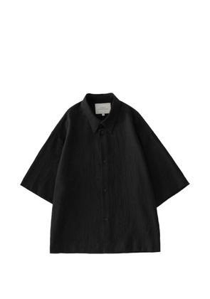 Studio Nicholson Sanko matelassé short-sleeve shirt - Black