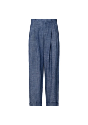 Peuterey pleated-design trousers - Blue