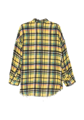 R13 plaid frayed shirt - Yellow