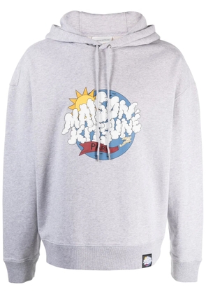 Maison Kitsuné graphic-print cotton hoodie - Grey