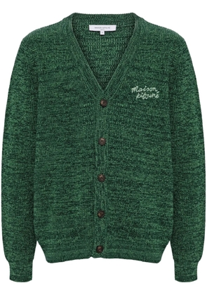 Maison Kitsuné handwriting comfort cardigan - Green