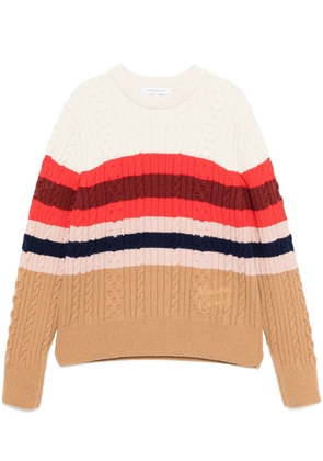 Maison Kitsuné striped cable jumper - Multicolour