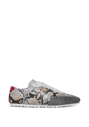 Marni lace-up animal-print sneakers - Grey
