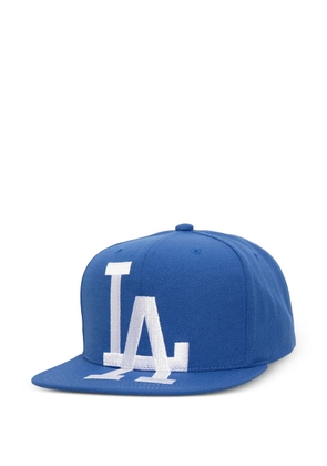 Mitchell & Ness x MLB Dodgers XL ogo flat peak baseball cap - Blue
