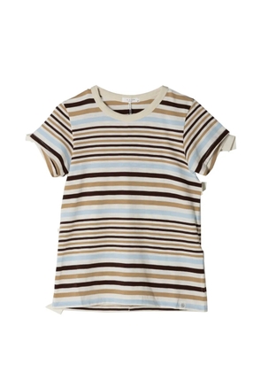 rag & bone Slub striped-pattern T-shirt - White
