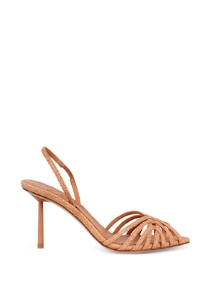 Le Silla Embrace Panama 80mm woven raffia sandals - Neutrals
