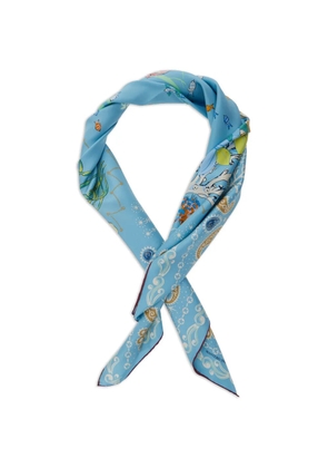 MANTERO 1902 seashell print scarf - Blue