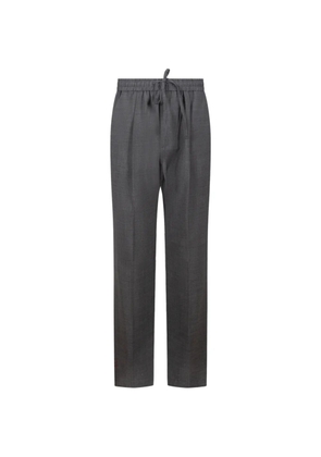 AMARANTO drawstring straight trousers - Grey