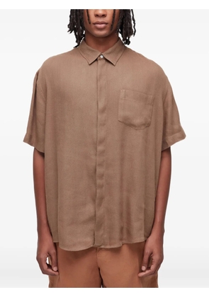 Osklen MC linen short-sleeve shirt - Brown