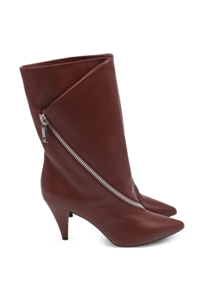 Givenchy Pre-Owned zip-detail pointed leather boots - Brown