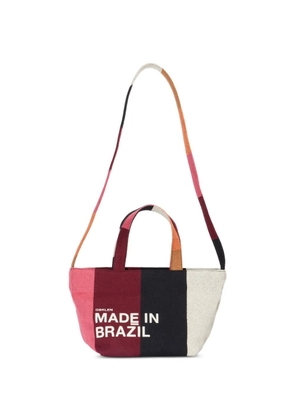 Osklen striped tote bag - Red