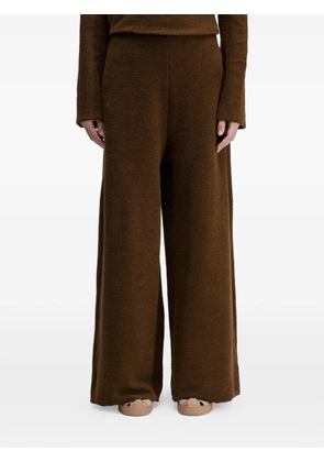Osklen textured wide-leg trousers - Brown