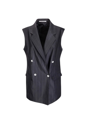 Tagliatore Bernice pinstriped double-breasted waistcoat - Grey