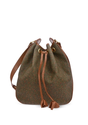 Saint Laurent Pre-Owned 1990-2000s drawstring-detail bucket bag - Green