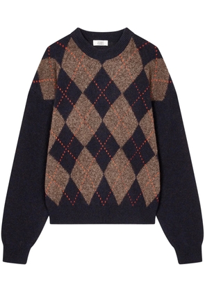 TOMBOY argyle intarsia knit sweater - Blue