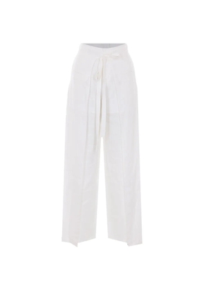 Ele lace-tie trousers - White