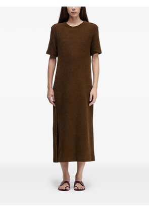 Osklen short-sleeve midi dress - Brown