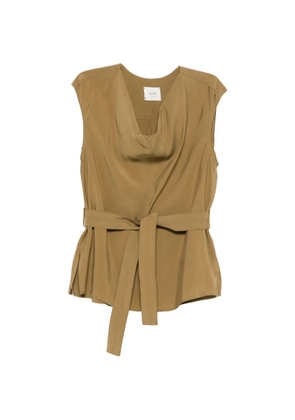 Alysi sleeveless belted top - Neutrals