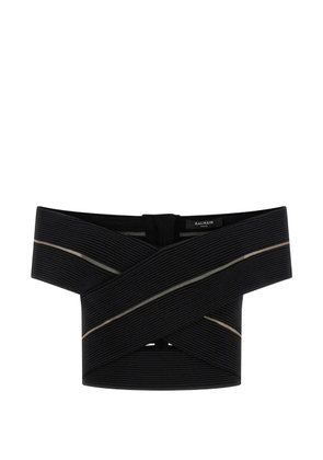 Balmain off-the-shoulder top - Black