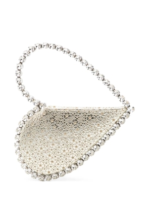 L'Alingi Love rhinestone embellished clutch bag - Neutrals