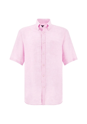 Paul & Shark short-sleeved linen shirt - Pink