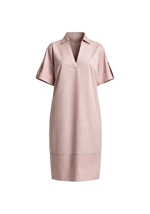 Peserico V-neck cuffed midi dress - Pink