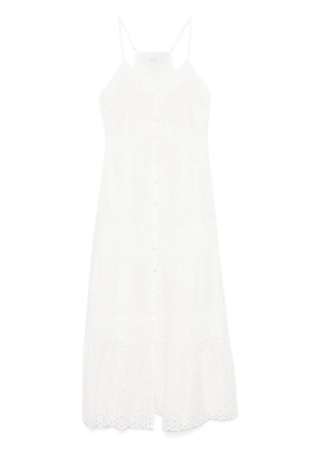 Patrizia Pepe broderie anglaise midi dress - White