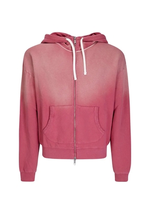 Brain Dead padded-elbow zip-up hoodie - Red