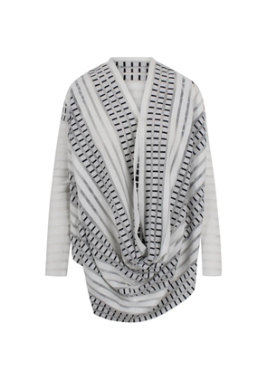 PierAntonioGaspari striped draped knitwear - White