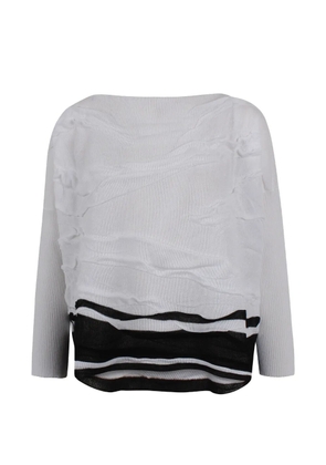 PierAntonioGaspari striped knitted sweater - White