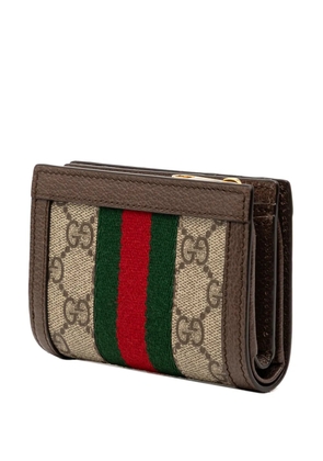 Gucci Pre-Owned 2016-2025 GG Supreme Ophidia Compact Wallet small wallets - Brown