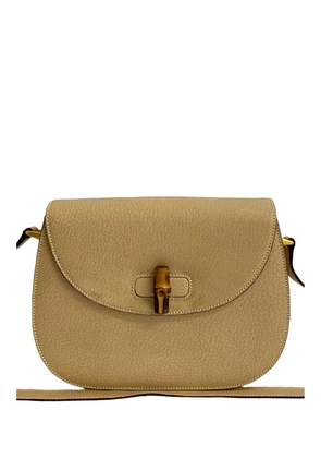 Gucci Pre-Owned 20th Century Grained Calfskin Bamboo Crossbody shoulder bag - Brown