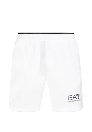 Ea7 Emporio Armani logo-detail elasticated shorts - White