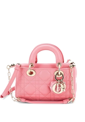 Christian Dior Pre-Owned Lady D-Joy Bag Cannage Quilt Lambskin Micro satchel - Pink