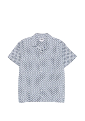 Obey patterned short-sleeve shirt - Blue