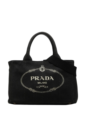 Prada Pre-Owned 2013-2026 Small Canvas Canapa Logo satchel - Black