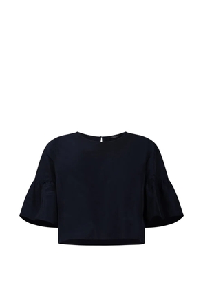 Weekend Max Mara bell-sleeve cropped boxy blouse - Blue