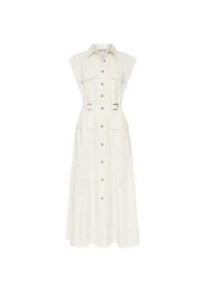 Nicholas buckle-detail shirt midi dress - Neutrals