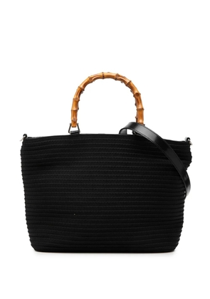 Gucci Pre-Owned 20th Century Nylon Bamboo satchel - Black
