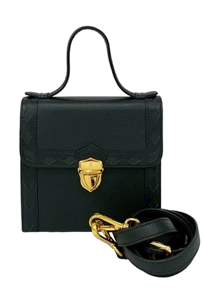 Saint Laurent Pre-Owned 20th Century Leather Diamond Cut Top Handle Bag satchel - Black