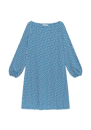 MALIPARMI wide-sleeve mini dress - Blue