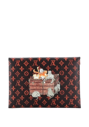 Louis Vuitton Pre-Owned Kirigami Pochette Set Limited Edition Grace Coddington Catogram Canvas clutch bag - Brown